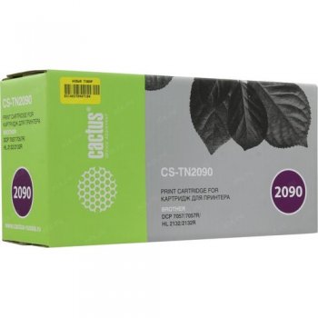 Картридж Cactus CS-TN2090 TN-2090 черный (1000стр.) для Brother HL-2130R/DCP-7057