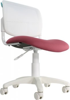 Кресло Бюрократ CH-W296NX/26-31 детское (спинка белая сетка, сиденье розовая ткань)
