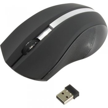 Мышь беспроводная Оклик 615MW черный/серебристый оптическая (1000dpi) USB для ноутбука (3but)