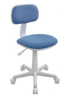 Кресло детское Бюрократ CH-W201NX голубой 26-24 (пластик белый)