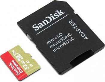 Карта памяти microSDHC 32Gb Class10 Sandisk SDSQXAF-032G-GN6MA Ultra + adapter