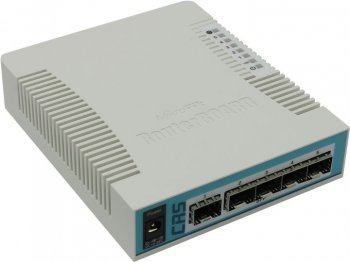 Коммутатор MikroTik <CRS106-1C-5S> Cloud Router (5SFP, 1Combo 1000BASE-T/SFP)