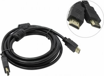 Кабель Telecom <TCG200F-3м> HDMI to HDMI (19M -19M) ver2.0 3м 2 фильтра