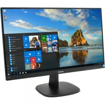 Монитор Philips 23.8" 243V7QJABF (00/01) черный IPS LED 5ms 16:9 HDMI M/M матовая 1000:1 250cd 178гр/178гр 1920x1080 D-Sub DisplayPort FHD 3.66кг