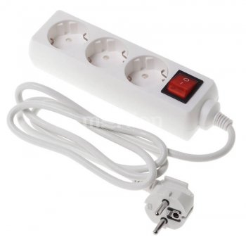 Сетевой фильтр Buro BU-PS3.1/W 1.5м (3 розетки) белый (пакет ПЭ)