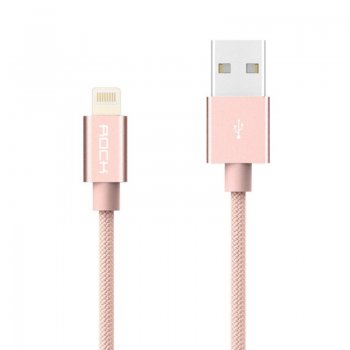 Переходник USAMS micro-USB to lightning, rose gold магнитный разъем