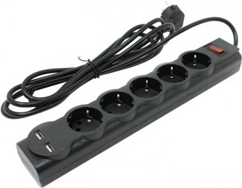 Сетевой фильтр Defender DFS 753 <3м> (5 розеток, 2xUSB) <99753>