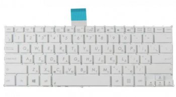 Клавиатура 0KNB0-1131US00 для ноутбука Asus F200, R202, S200, X200, белая
