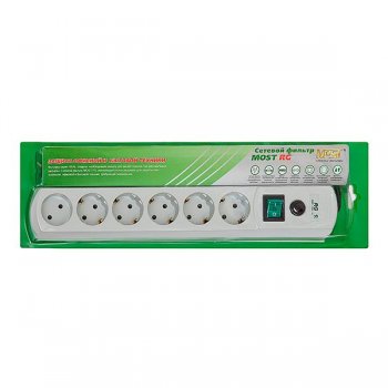 Сетевой фильтр Most RG 3м (6 розеток) белый (коробка)
