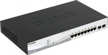 Коммутатор D-Link <DGS-1210-10MP /F1A> (8UTP 1000Mbps PoE + 2SFP)