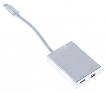Переходник Buro BHP miniDisplayPort (f)-USB Type-C (m) 0.1м серебристый