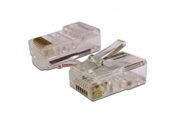 Коннектор медный Lanmaster TWT-PL45/S-8P8C FTP RJ45 кат.5e серебристый (упак.:100шт)