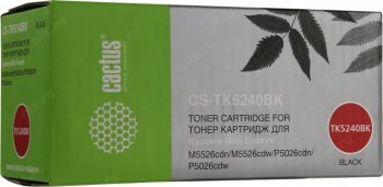 Картридж Cactus CS-TK5240BK черный (4000стр.) для Kyocera Ecosys M5526cdn/M5526cdw/P5026cdn/P5026cdw