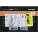 Твердотельный накопитель (SSD) M.2 500GB Samsung 860 EVO (R550/W520Mb/s, V-NAND, SATA 6Gb/s, 2280) (MZ-N6E500BW)