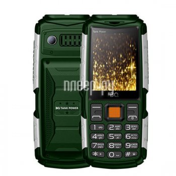 Мобильный телефон BQ BQ-2430 Tank Power Green-Silver