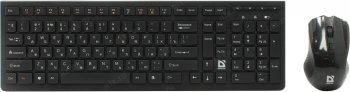Комплект клавиатура + мышь Defender Columbia Wireless Combo <C-775> (Кл-ра М/Мед,USB,FM+Мышь 4кн,Roll,USB, FM) <45775>