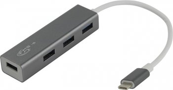 Концентратор USB KS-is <KS-321> 4-Port USB3.0 HUB, подкл. USB-C