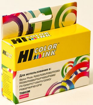 Картридж Hi-Black (HB-T0803) для Epson Stylus Photo P50/PX660/700W/800FW/R265, M (аналог C13T08034010)