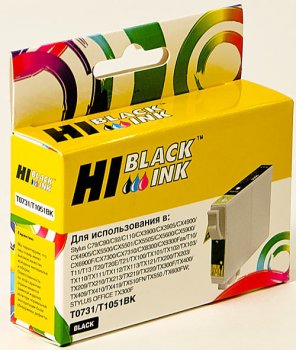 Картридж Hi-Black (HB-T0731) для Epson Stylus C79/C110/T40W/TX200/400/TX600FW, Bk (аналог T0731/1051BK)