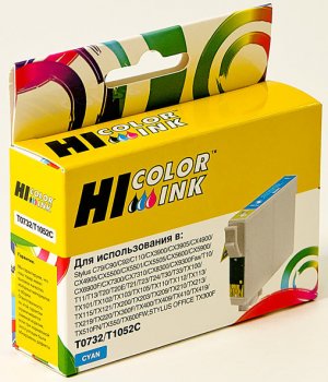 Картридж Hi-Black (HB-T0732) для Epson Stylus C79/C110/T40W/TX200/400/TX600FW, C (аналог T0732/1052C)