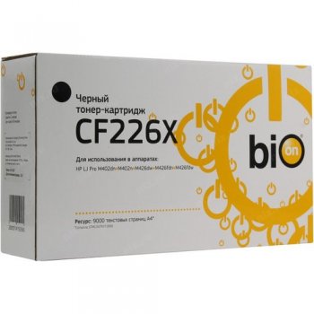 Картридж Bion BCR-CF226X для HPLaserJet Pro M402n/M402dn/M402dw/MFP M426fdw/MFP M426fdn (9000 стр.), Черный, с чипом