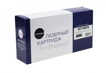 Картридж NetProduct (N-CLT-C407S) для Samsung CLP-320/320n/325/CLX-3185, C, 1K