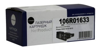 Картридж NetProduct (N-106R01633) для Xerox Phaser 6000/6010/WC6015, Y, 1K