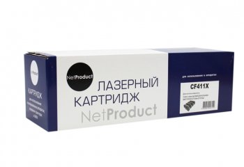 Картридж NetProduct (N-CF411X) для HP CLJ M452DW/DN/NW/M477FDW/477DN/477FNW, C, 5K