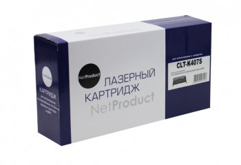 Картридж NetProduct (N-CLT-K407S) для Samsung CLP-320/320n/325/CLX-3185, Bk, 1,5K