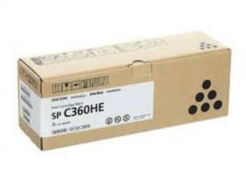 Картридж Ricoh SP C360HE для SP C360DNw/SP C360SNw/SP C360SFNw/SP C361SFNw. Чёрный. 7000 страниц.