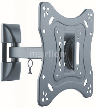 Кронштейн для телевизора Ultramounts UM 865 черный 23"-42" макс.20кг настенный поворотно-выдвижной и наклонный