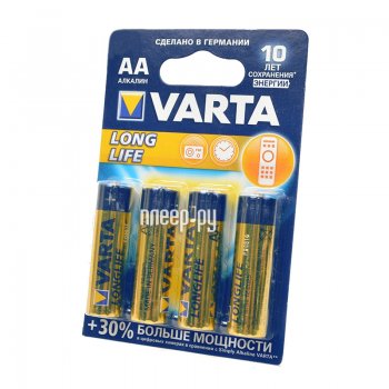 Батарейка AA - Varta Longlife 4106 LR6 (4 штуки)
