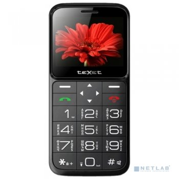 Мобильный телефон Texet <TM-B226 Black-Red> (QuadBand, 2.31" 320x240, GSM+BT, microSD, 0.08Mpx, 88г)