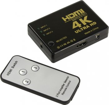 Переключатель видеосигнала Orient <HS0301H-IR> HDMI Switcher (3in -> 1out, ver1.4, ПДУ)