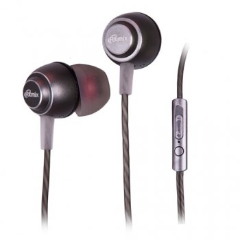 Наушники с микрофоном Ritmix RH-150M Space Grey (с регулятором громкости, шнур 1.2м)