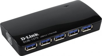 Концентратор USB D-Link <DUB-1370> 7-port USB3.0 Hub + б.п.