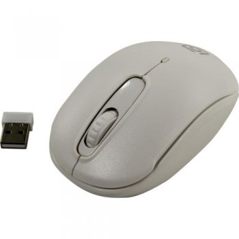 Мышь беспроводная Оклик 505MW белый оптическая (1000dpi) USB для ноутбука (3but)