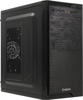 Корпус Miditower Exegate <QA-412U> Black microATX 600W (24+4+6/8пин) <EX272748RUS>
