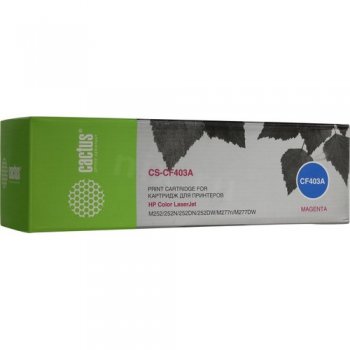 Картридж Cactus CS-CF403A CF403A пурпурный (1400стр.) для HP CLJ M252/252N/252DN/252DW/M277n/M277DW