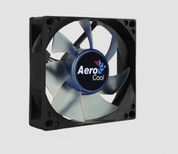 Вентилятор Aerocool Motion 8 Blue-3P 80x80x25mm 3-pin 25dB 90gr LED Ret