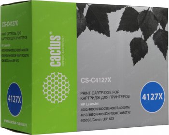 Картридж Cactus CS-C4127X C4127X черный (10000стр.) для HP LJ 4000/4050