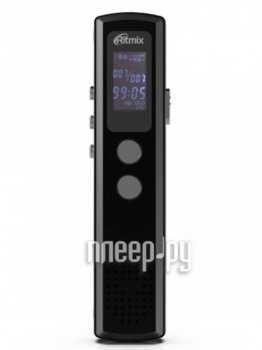 Диктофон Ritmix <RR-120 8Gb Black> цифр. диктофон (8Gb/96ч, LCD, USB, Li-Ion)