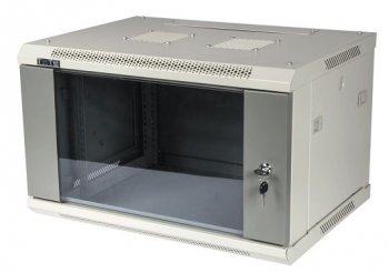 Шкаф коммутационный Lanmaster TWT-CBWPG-18U-6X6-GY 18U 600x600мм пер.дв.стекл задн.дв.спл.стал.лист 60кг серый