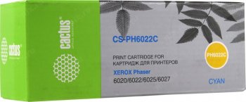 Картридж Cactus CS-PH6022C Cyan для Xerox Phaser 6020/6022/6025/6027
