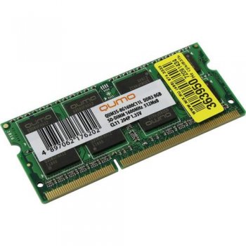 Оперативная память для ноутбуков QUMO <QUM3S-8G1600C11L> DDR3 SODIMM 8Gb <PC3-12800> CL11 (for NoteBook)