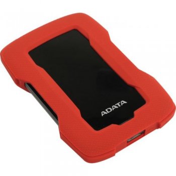 Внешний жесткий диск A-Data <AHD330-1TU31-CRD> Durable HD330 Red USB3.1 Portable 2.5" HDD 1Tb EXT (RTL)