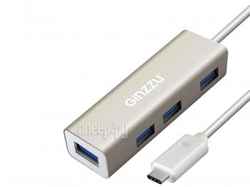 Концентратор USB Ginzzu GR-518UB USB Type-C - USB 4 ports