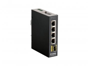 Коммутатор D-Link DIS-100G-5SW/A1A промышленный неуправляемый с 4 портами 10/100/1000Base-T, 1 портом 1000Base-X SFP, функцией энергосбереж