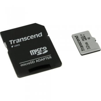 Карта памяти microSDHC 32Gb Class10 Transcend TS32GUSD300S-A + adapter