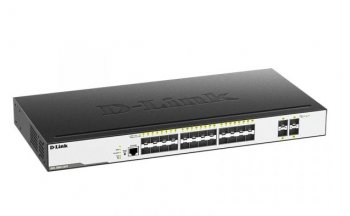 Коммутатор D-Link DGS-3000-28XS/B1A (L2) 24SFP 4SFP+ управляемый